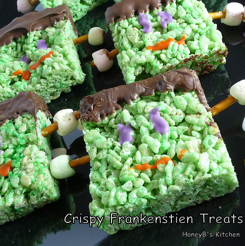 Krispy Frankenstein Treats