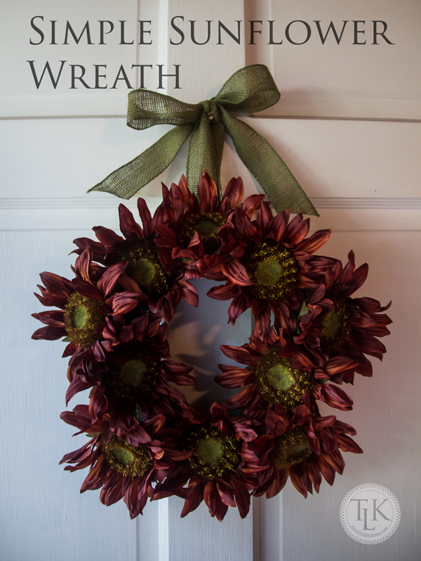 THREE LITTLE KITTENS BLOG | Simple Sunflower Wreath