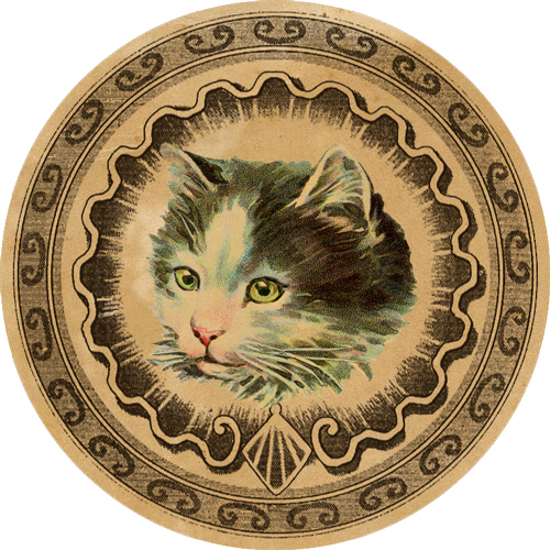 DGD - Digital Goodie Day - Vintage Kitten Sticker #2
