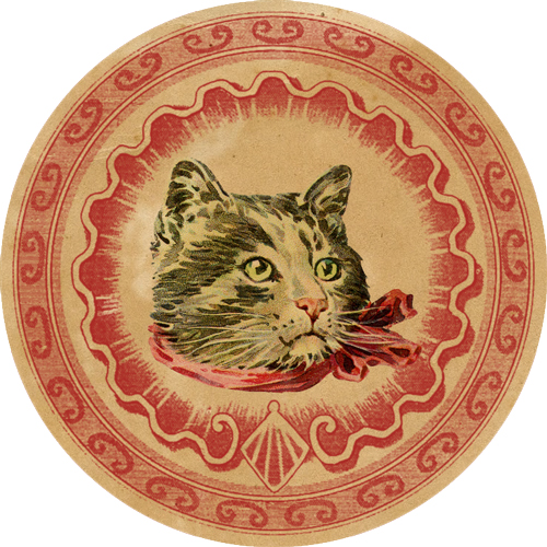 DGD - Digital Goodie Day - Vintage Kitten Sticker #3