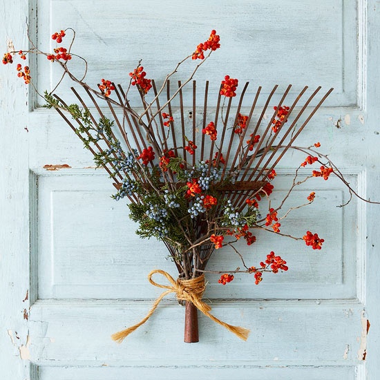 Fall Rake Decoration