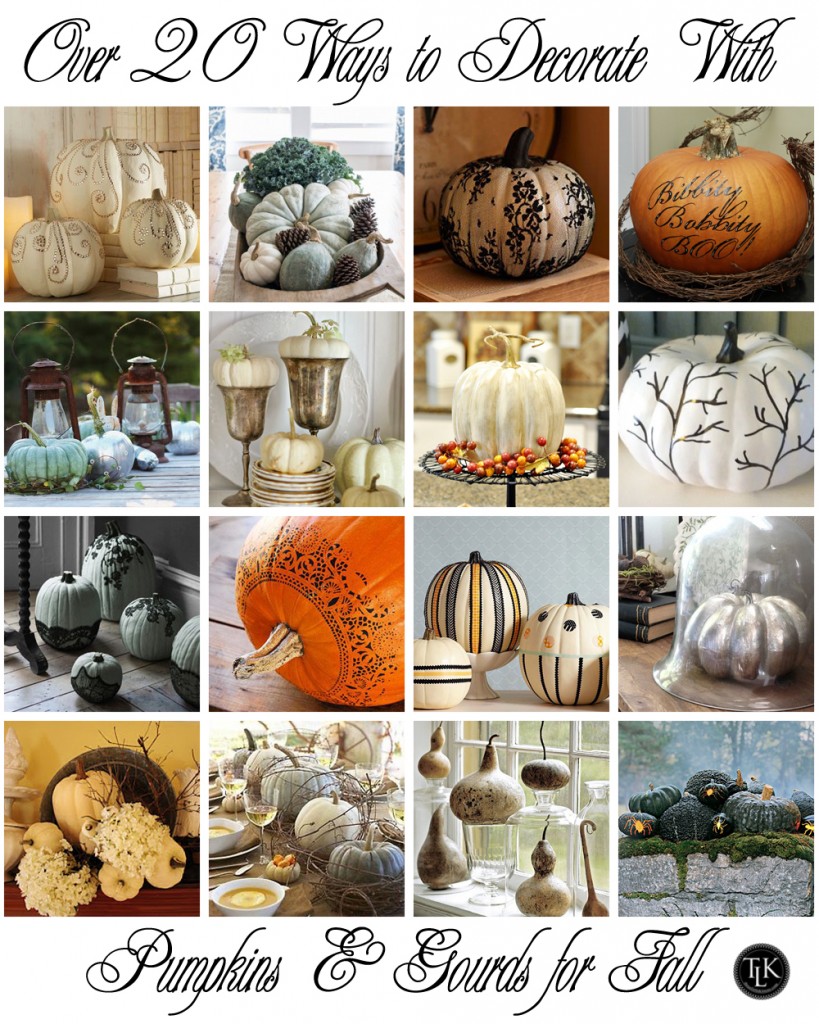 THREE LITTLE KITTENS BLOG | Over 20 Ways to Decorate With Pumpkins and Gourds