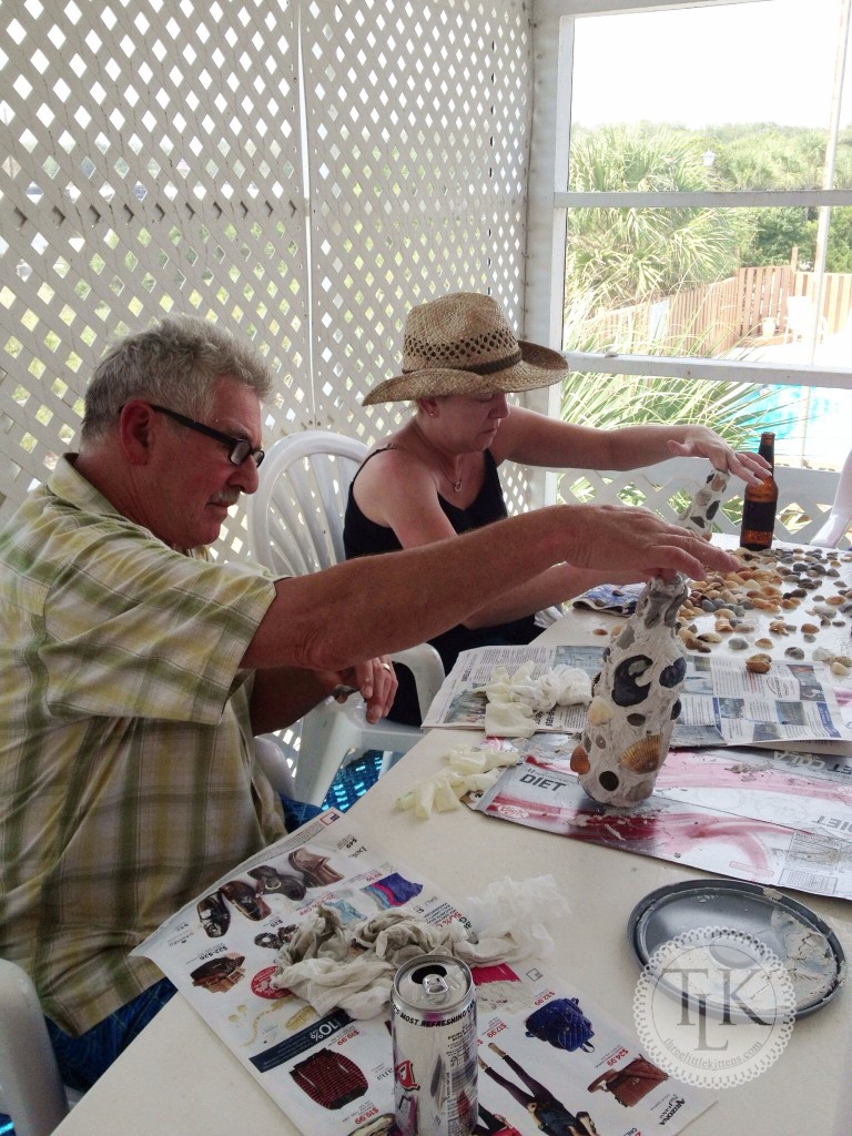 Jerry and Janice work on their second vase
