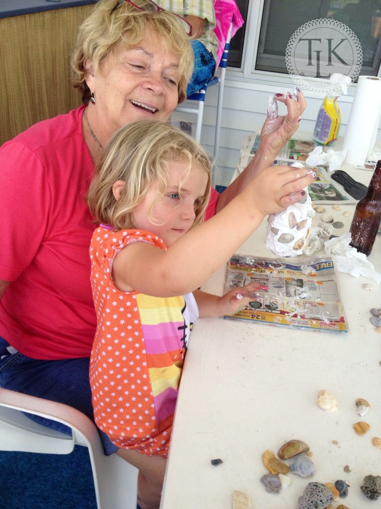 Junie and Ella examine their work