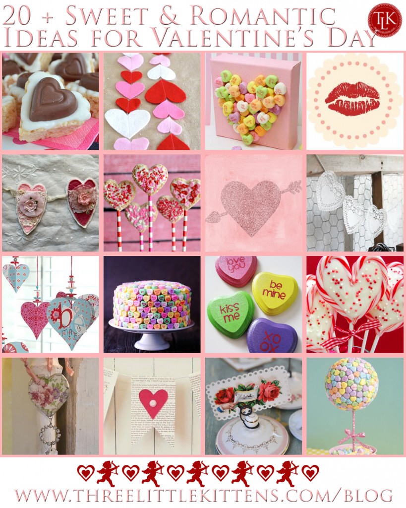 20 + Sweet & Romantic Ideas for Valentine's Day on threelittlekittens.com/blog