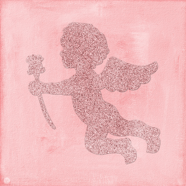 Cupid with Flower Free Digital Goodie by Teresa Mucha on threelittlekittens.com/blog