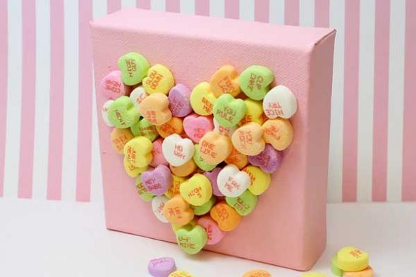 DIY Candy Heart Art