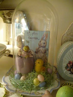 Chicks and Candy in a Cloche