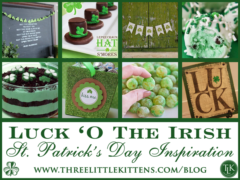 Luck O' The Irish Pinterest Round Up 2014 on threelittlekittens.com/blog