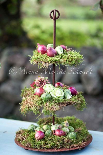 Moss Covered Treat Stand