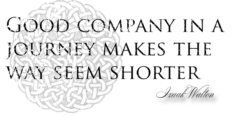 Goof Company in a Journey Makes the Way Seem Shorter Quote by Isaak Walton - Free Digital Goodie on threelittlekittens.com/blog