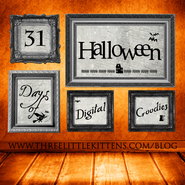 31 Days of Halloween Digital Goodies - Free Printables on www.threelittlekittens.com/blog