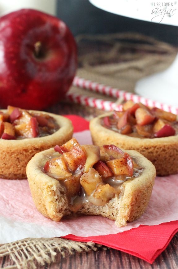 Caramel Apple Cookie Cups