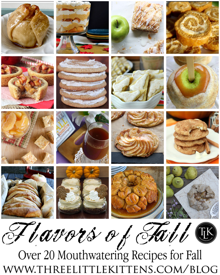 Flavors of Fall - Over 20 Mouthwatering Recipes for Fall on www.threelittlekittens.com/blog