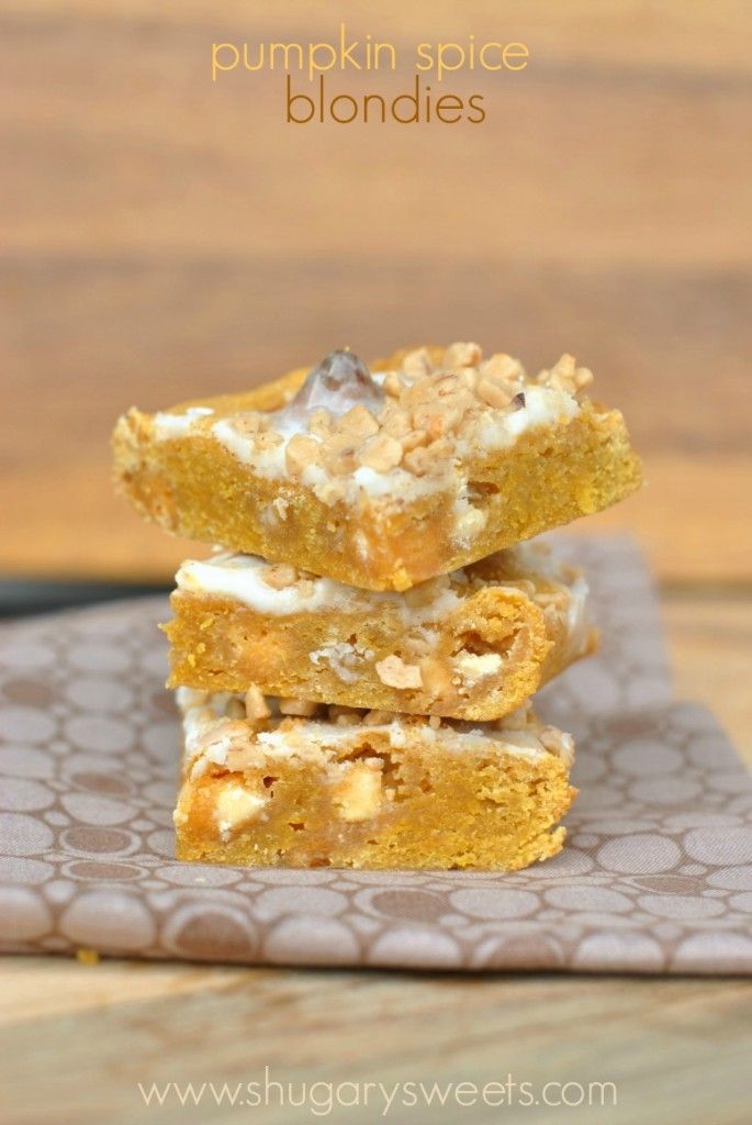 Pumpkin Spice Blondies