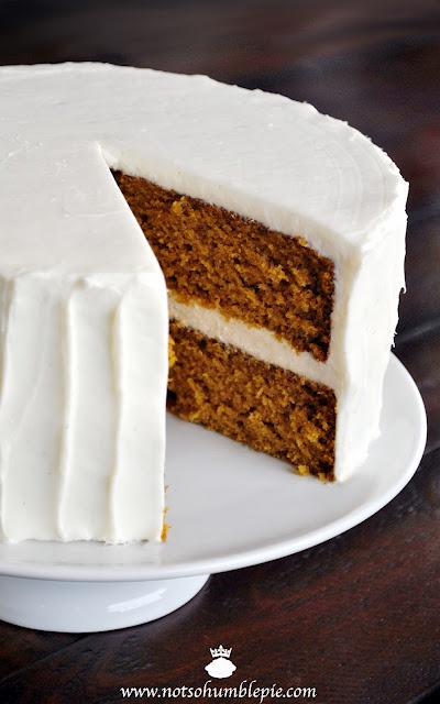 Pumpkin Spice Cake with Whipped Cream Frosing