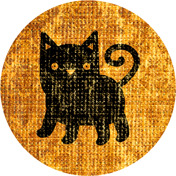 Best-Witches-Vintage-Fabric-Stickers-Kitty-Cat