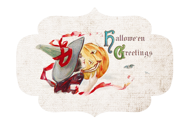 Halloween-Decorative-Stickers-Halloween-Greetngs-Witch-and-Pumpkin Digital Goodie, Free Printable on threelittlekittens.com/blog