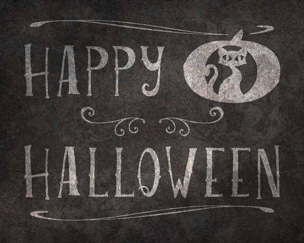 Happy Halloween Rustic Sign - Free Printable - Digital Goodie on threelittlekittens.com/blog