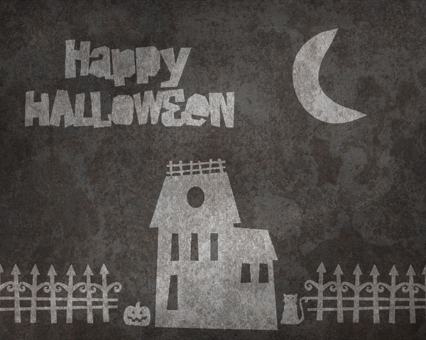 Happy Haunted Halloween Rustic Sign Free Digital Goodie - Printable on threelitlekittens.com/blog