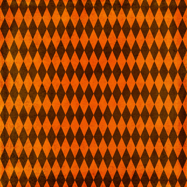 Jack Orange Harlequin Digital Scrapbook Paper on threelittlekittens.com/blog