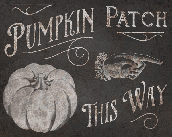 Rustic Metal Pumpkin Patch Sign - Free Digital Goodie - Halloween Printable on threelittlekittens.com/blog