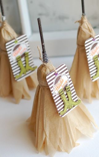 Witches Broomstick Lollipops