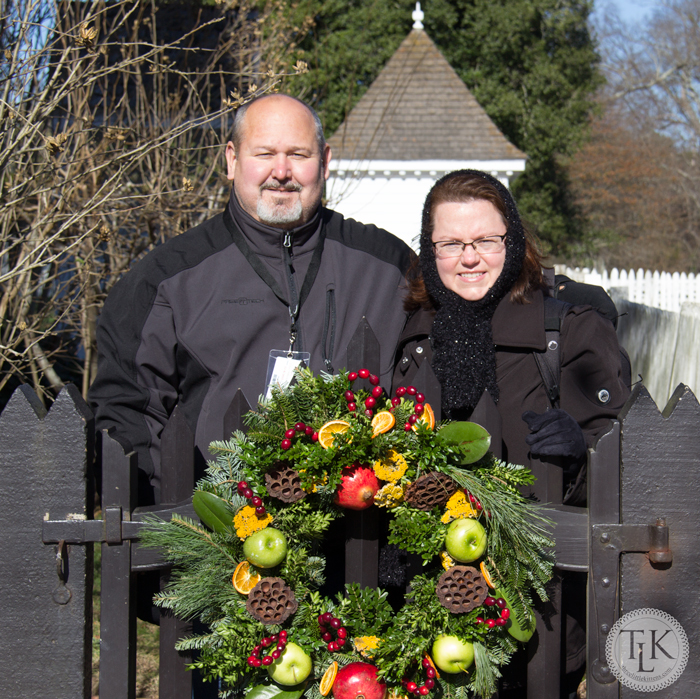 THREE LITTLE KITTENS BLOG | Keith & Teresa in Williamsburg at Christmas in 2014