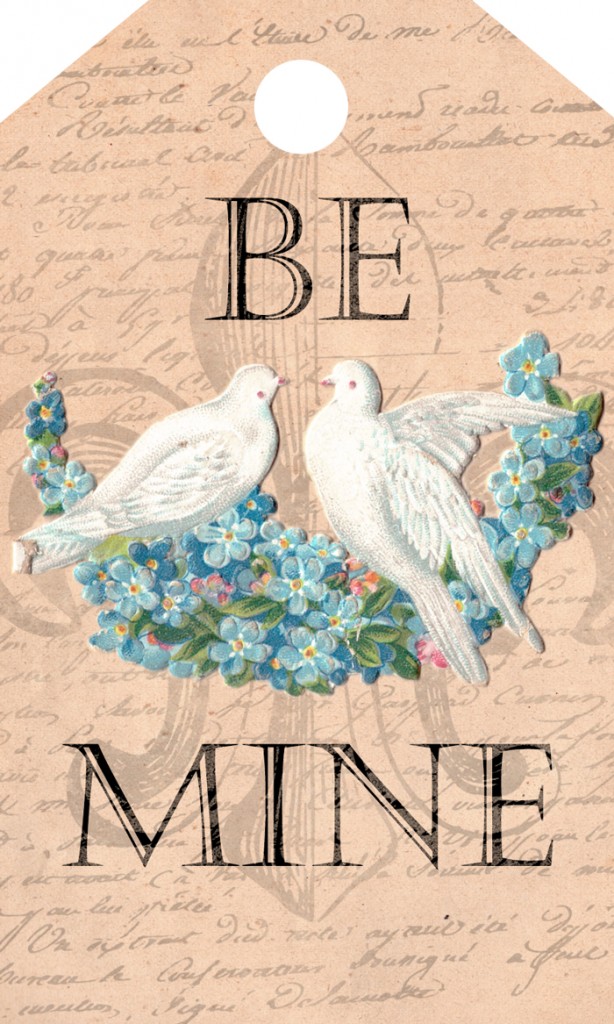 Be-Mine-Tag free digital goodie printable on threelittlekittens.com/blog