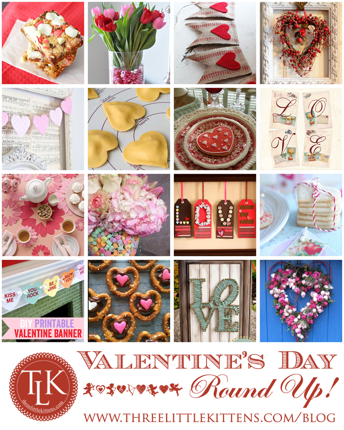 Valentine's Day Pinterest Round Up on www.threelittlekittens.com/blog