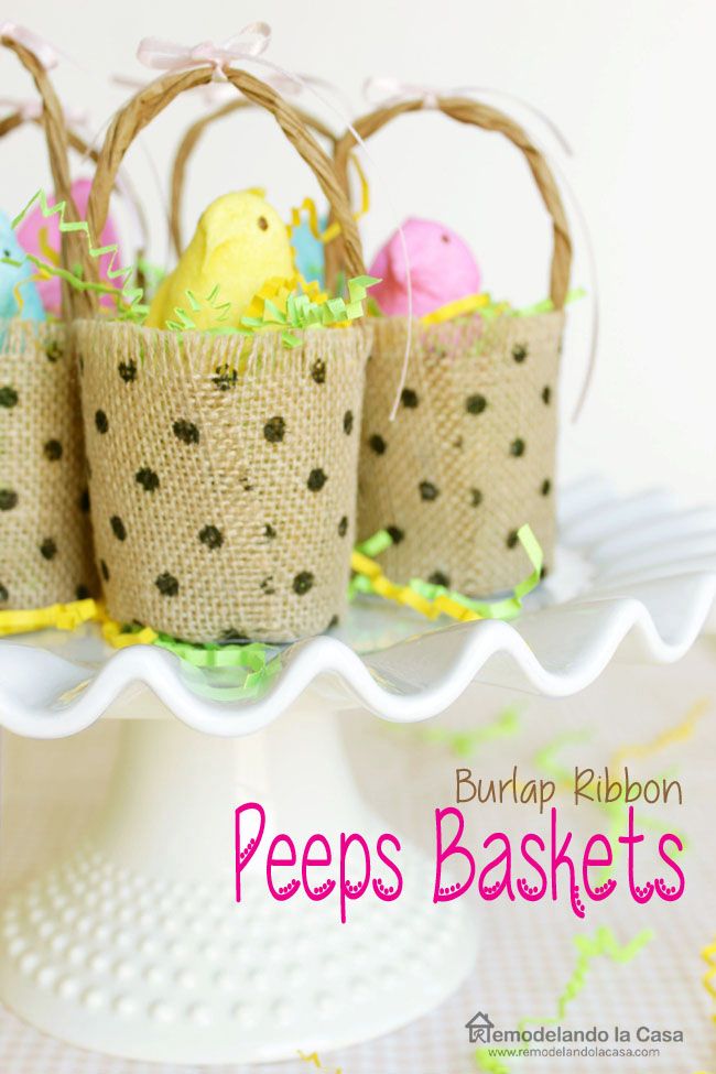 Burlap Peep Baskets