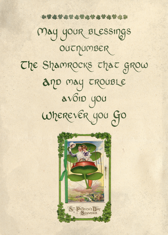 Irish Blessing on threelittlekitens.com/blog - Free Printable - Digital Goodie for St. Patrick's Day