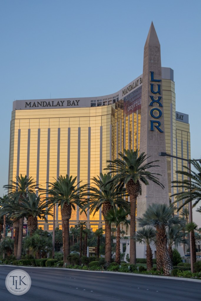 Mandalay Bay as the sun rises in Vegas