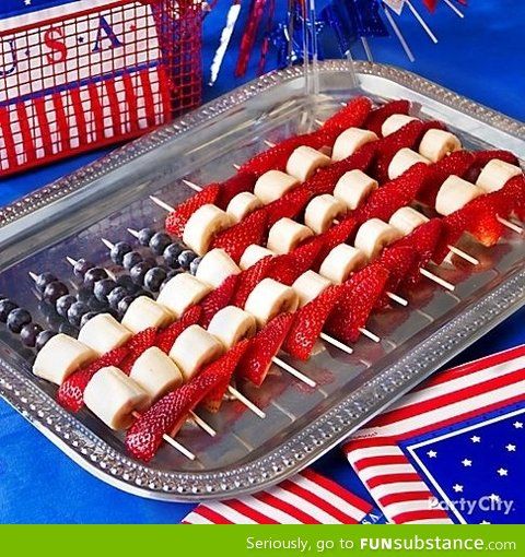 Flag Fruit Skewers