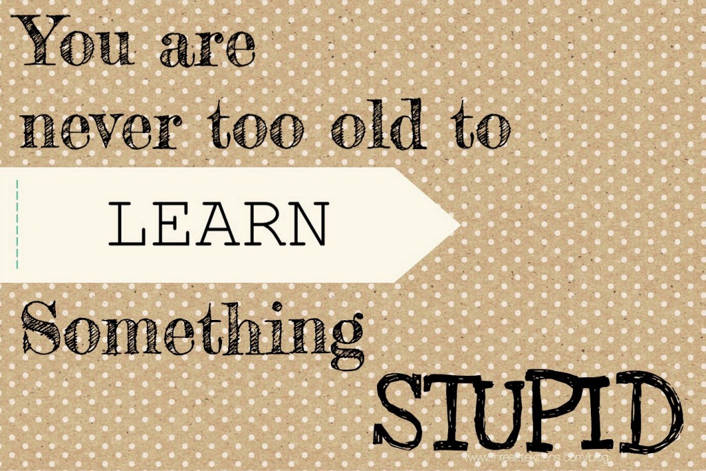 You are never too old to learn something stupid - A paraprosdokian on threelittlekittens.com/blog