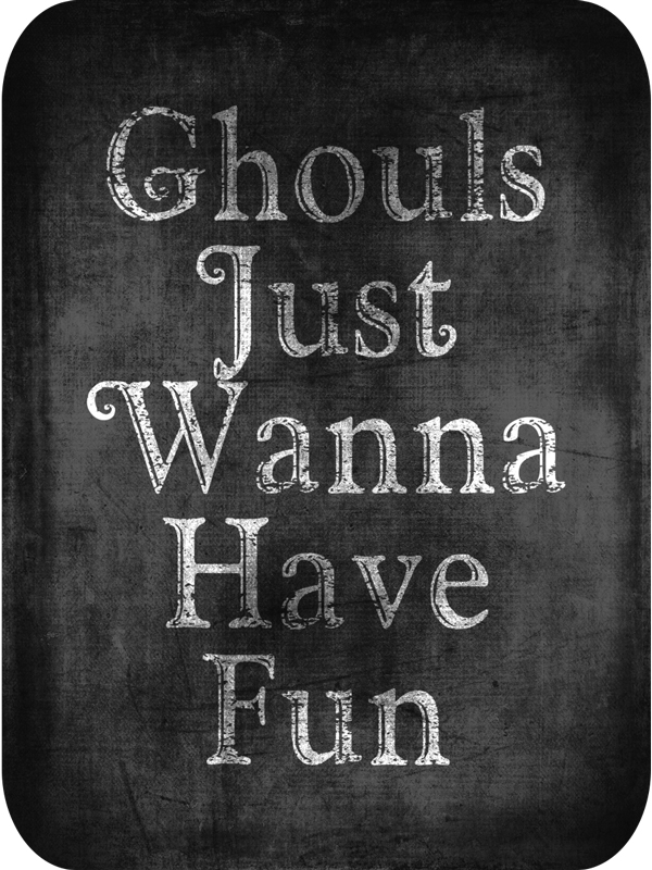 Ghouls Just Wanna Have Fun - Day 15 of 31 Days of Halloween Digital Goodies on threelittlekittens.com/blog