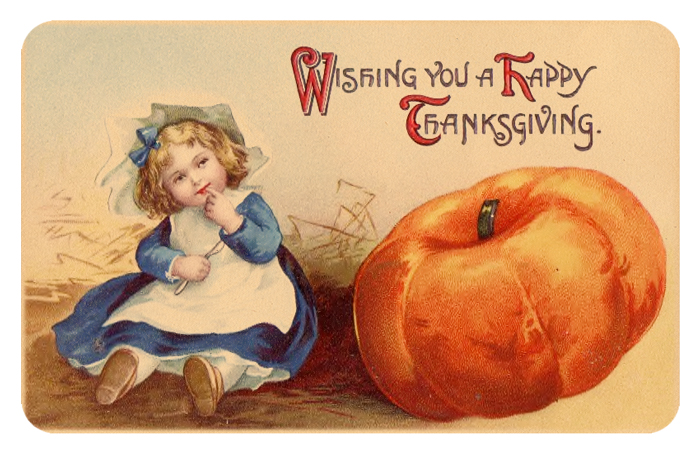 Thanksgiving Greetings - Free Digital Goodie on threelittlekittens.com/blog - Wishing You a Happy Thanksgiving