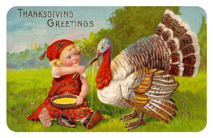 Thanksgiving Greetings - Free Digital Goodie on threelittlekittens.com/blog