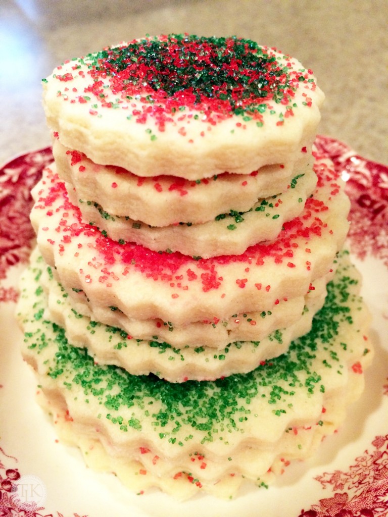 Flakey sugar cookies all ready for Santa