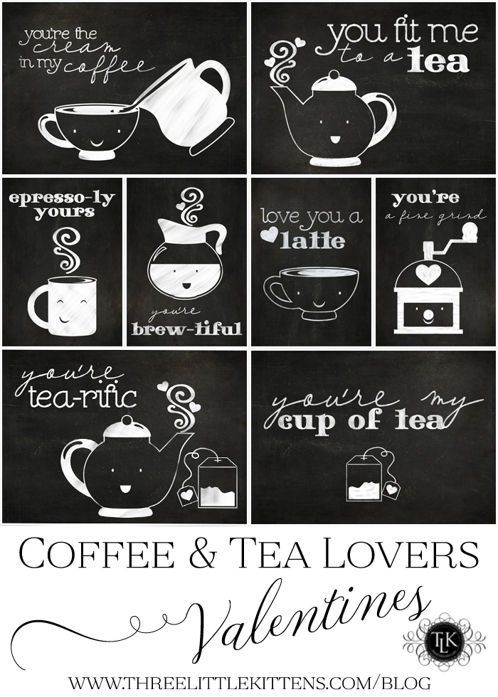 Coffee-and-Tea-Lovers-Valentines on threelittlekittens.com/blog