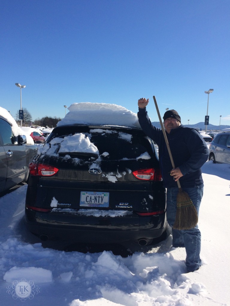 Keith shoveling out at the airport from winter storm Jonas