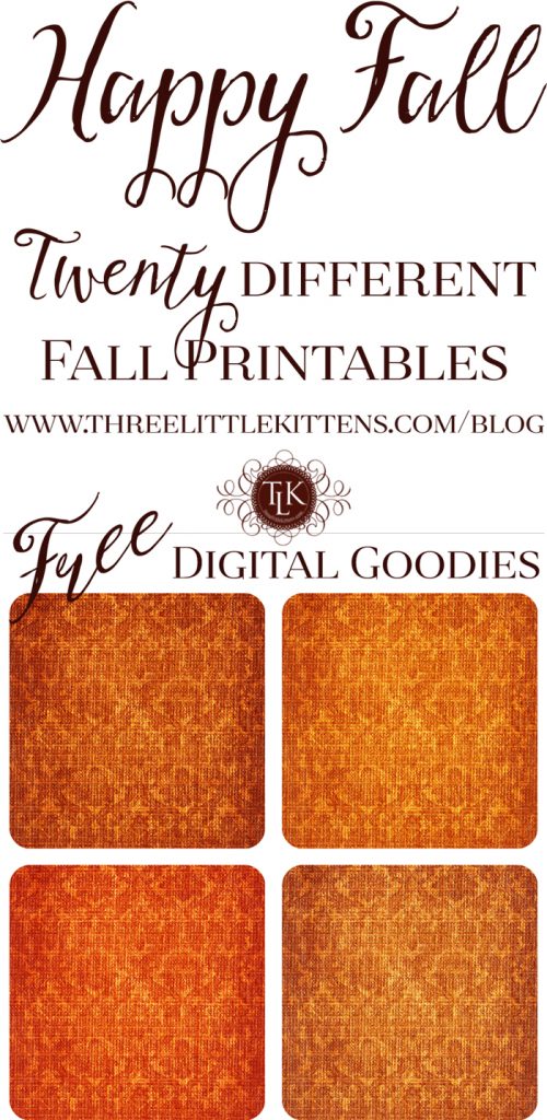 THREE LITTLE KITTENS BLOG | Happy Fall Digital Goodies - Blanks