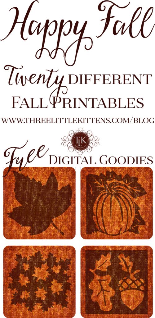 THREE LITTLE KITTENS BLOG | Happy Fall Digital Goodies - Browns