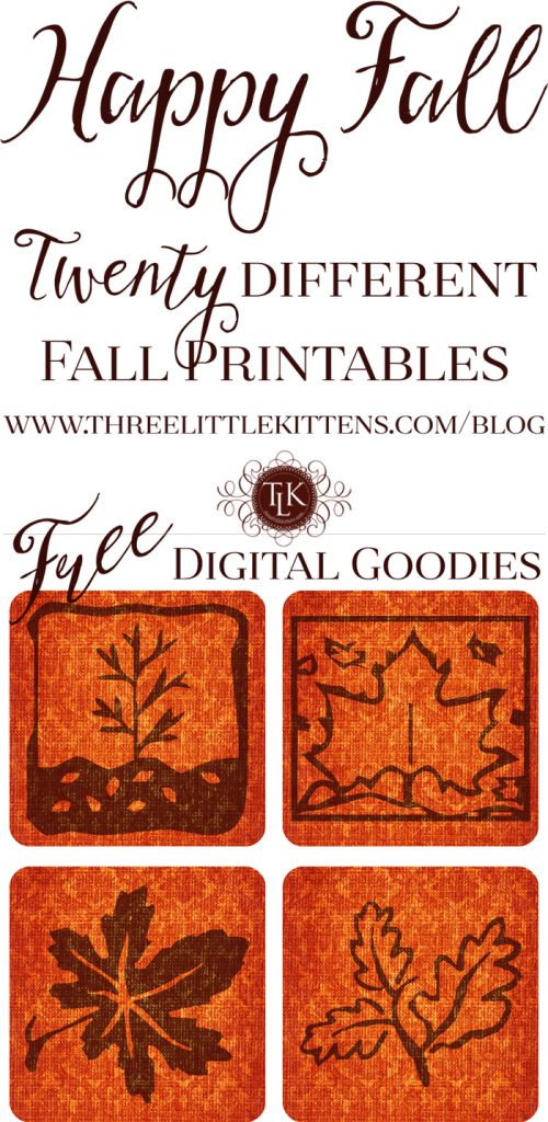 THREE LITTLE KITTENS BLOG | Happy Fall Digital Goodies - Reds