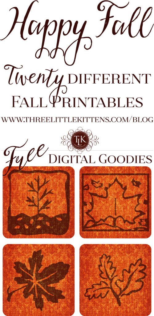 THREE LITTLE KITTENS BLOG | Happy Fall Digital Goodies - Reds