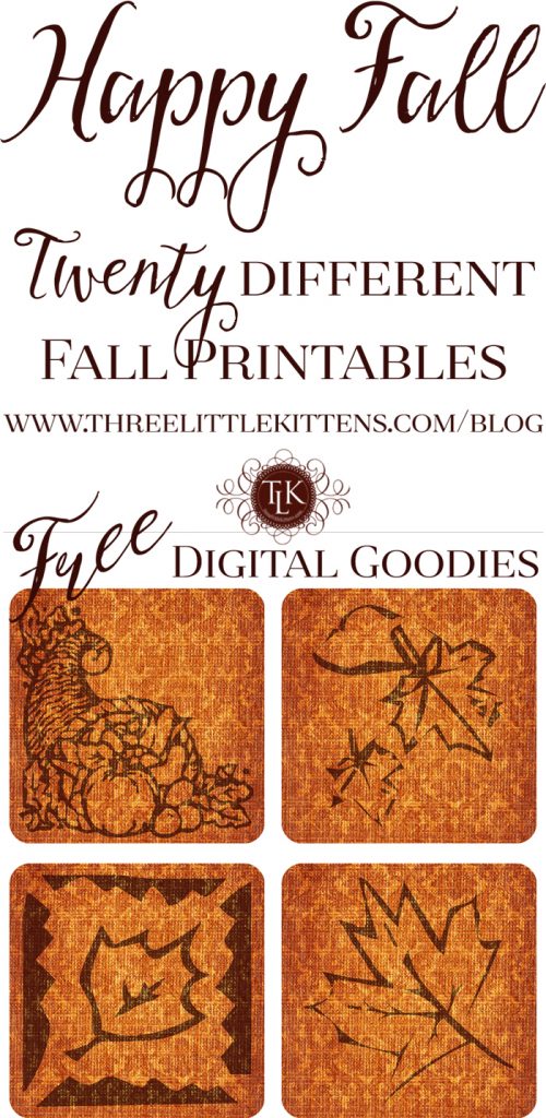 THREE LITTLE KITTENS BLOG | Happy Fall Digital Goodies - Tans