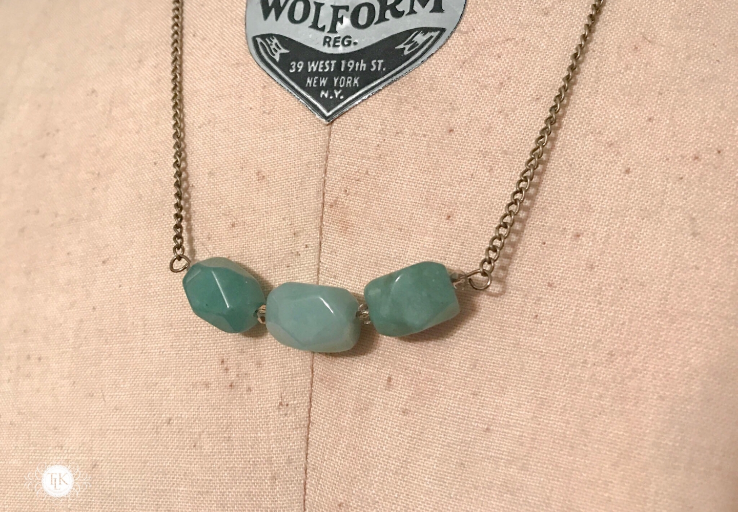 THREE LITTLE KITTENS | 3706n Green Aventurine Nugget Necklace