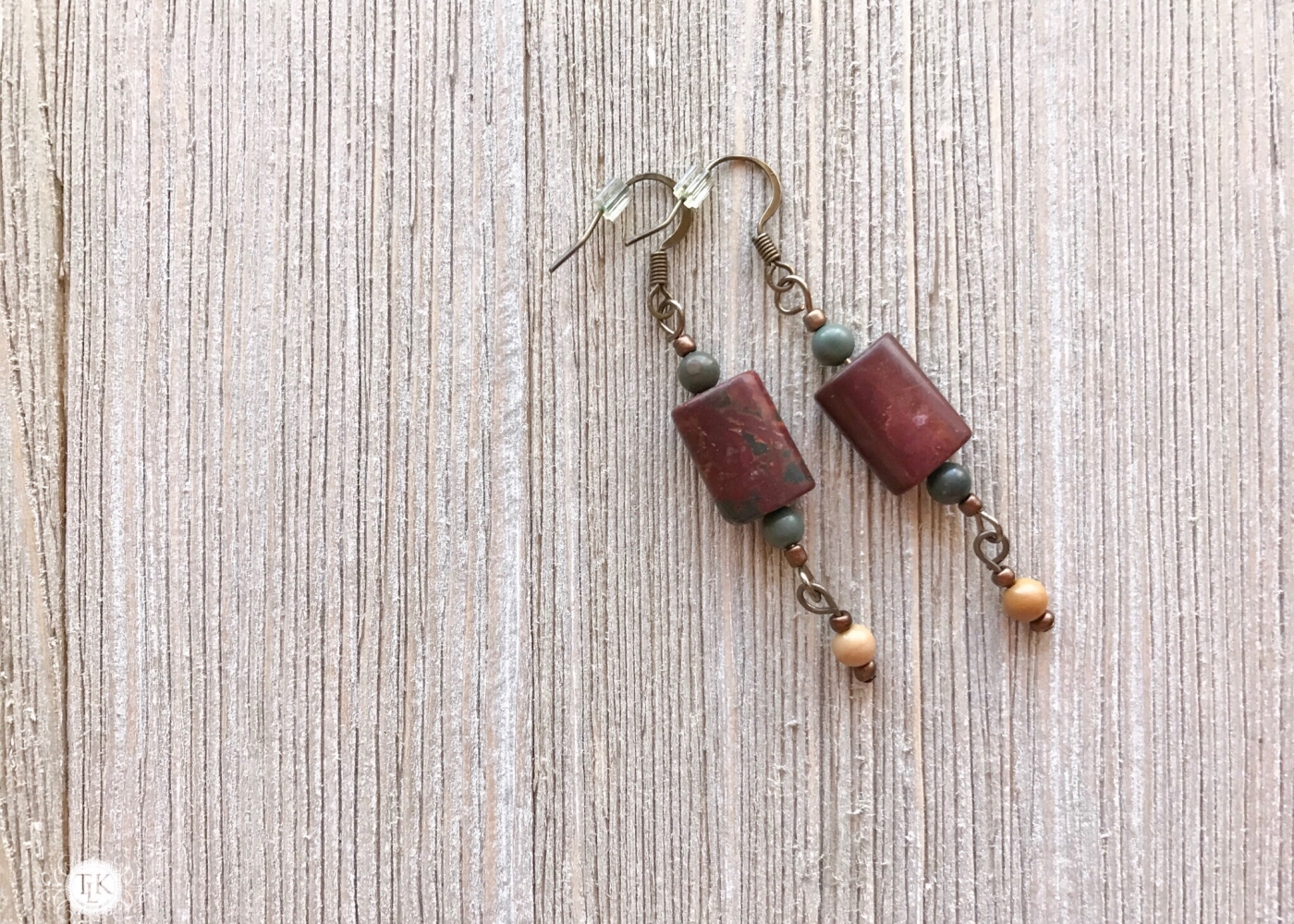 THREE LITTLE KITTENS | Picasso Jasper Pierced Earrings 3736e