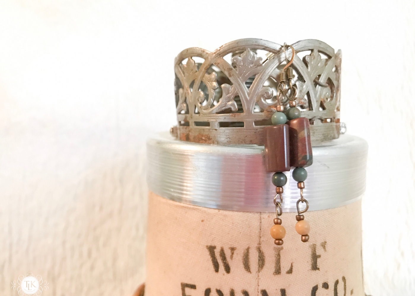 THREE LITTLE KITTENS | Picasso Jasper Pierced Earrings 3736e