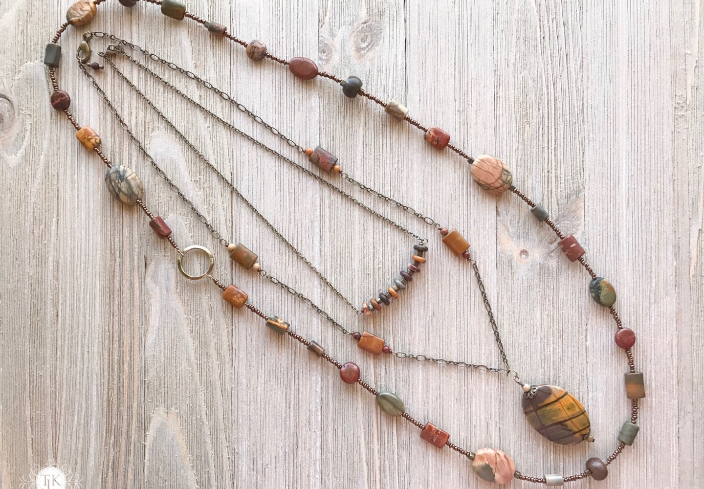 THREE LITTLE KITTENS | Picasso Jasper Trio of Necklaces